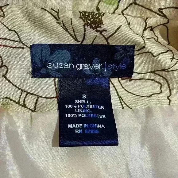 Susan Graver Jacket Blazer Womens Small Colorful Pockets Floral - Picture 3 of 13